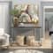 18" Gold Aluminum Brushed Vase with Hammered Top